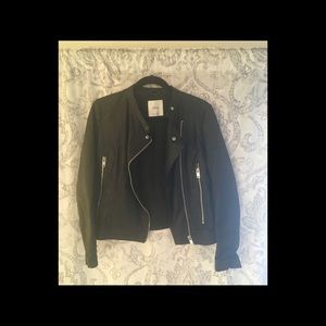 Mango Black Leather Jacket
